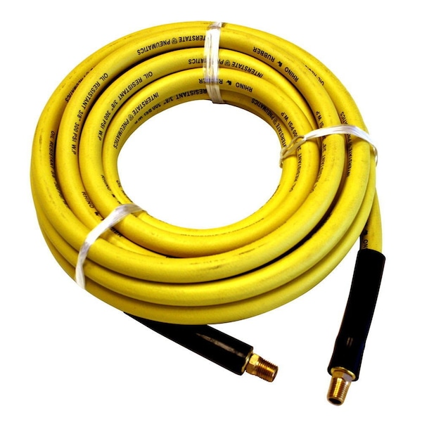 Interstate Pneumatics Yellow Rhino Rubber Hose 1/2 Inch x 50 feet 300 PSI 4:1 Safety Factor HA58-050E - main